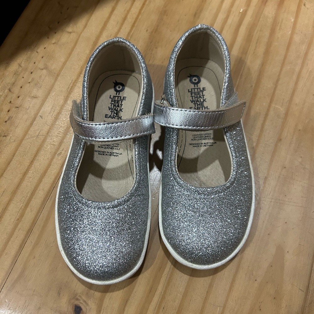 Silver Glitter Kids Shoes